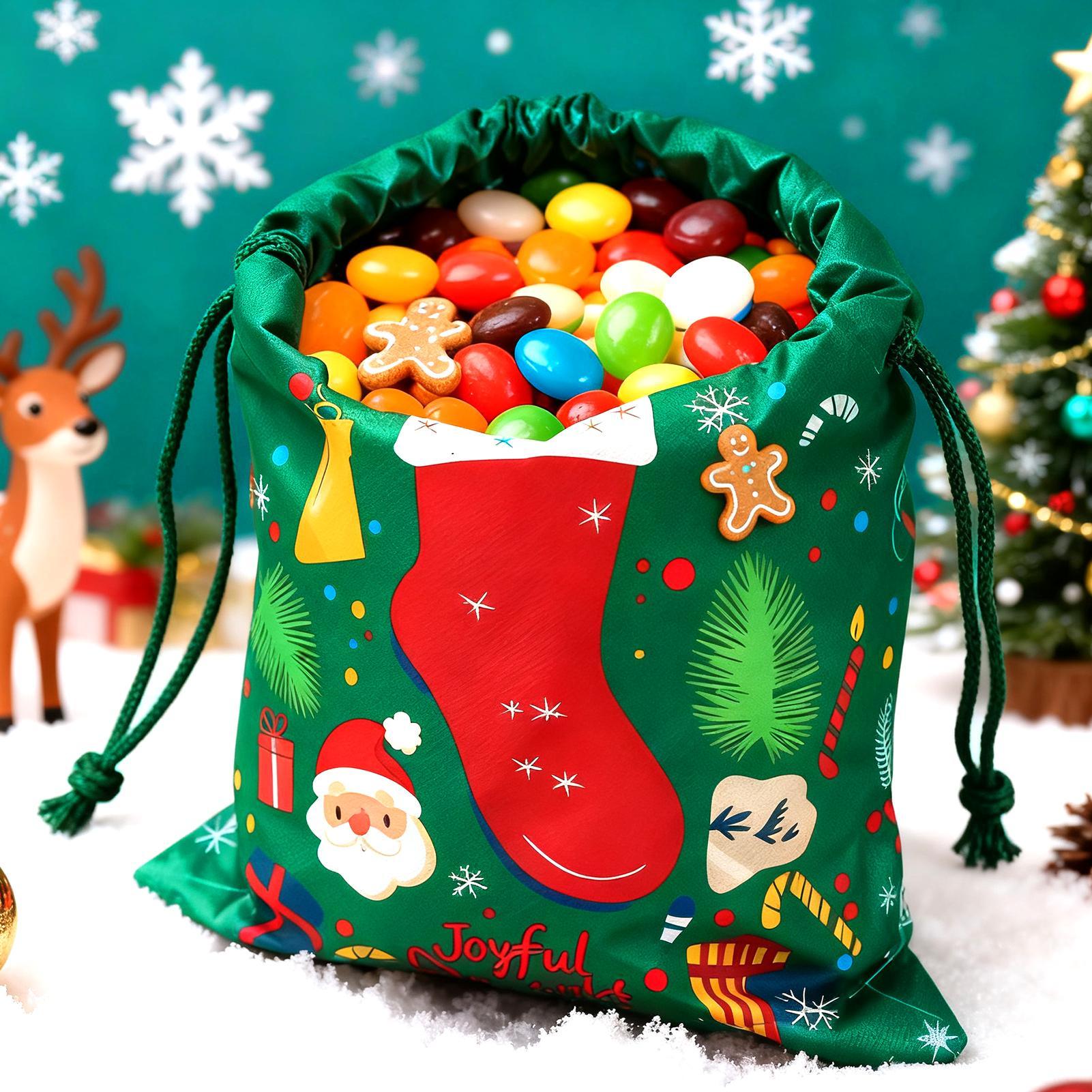 Food Pouch Reusable - Sacos de deleite de natal reutilizáveis