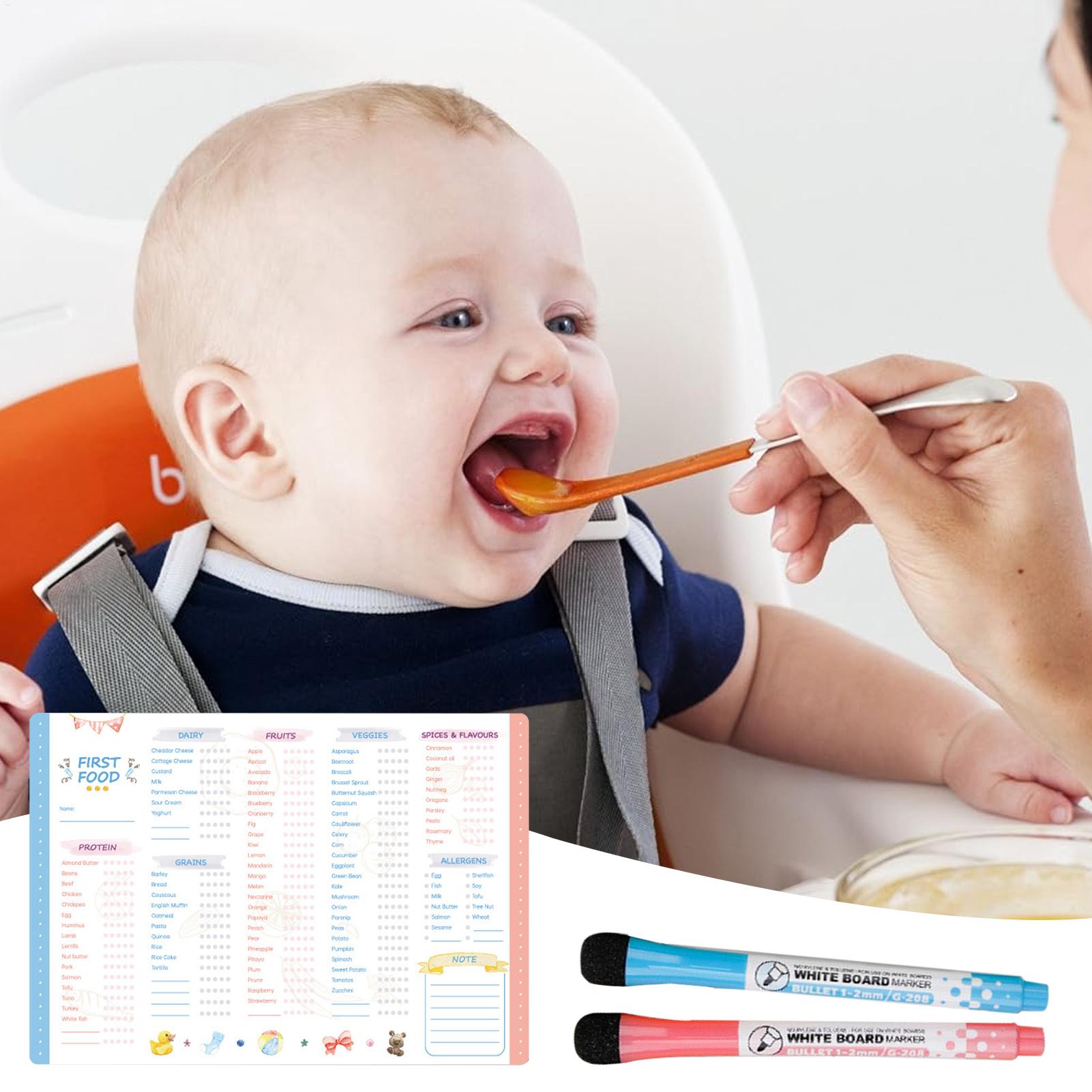 Baby Food Tracker - Lista de Verificação Magnética para Primeiras