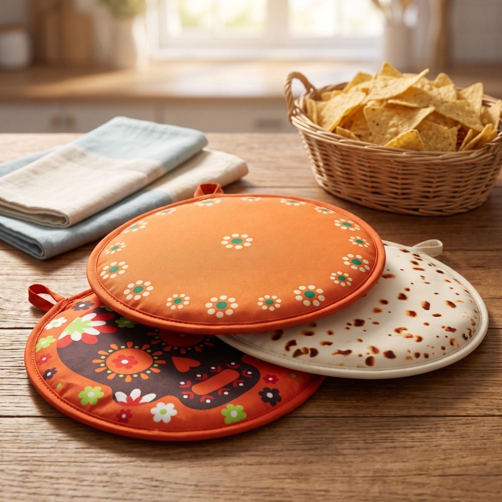 Food Pouch Reusable - Bolsa Térmica para Tortillas, Formato Redondo,