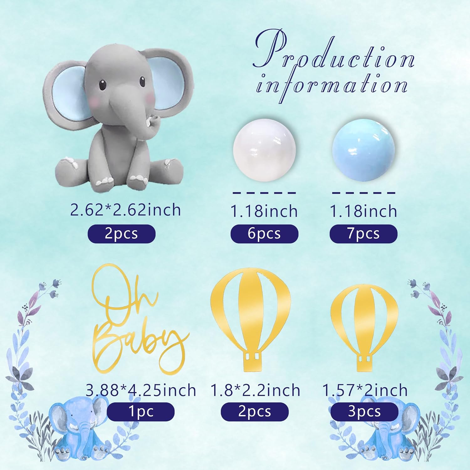 Decoração de bolo de elefante, - Baby 1 Year Food avaliação e preço