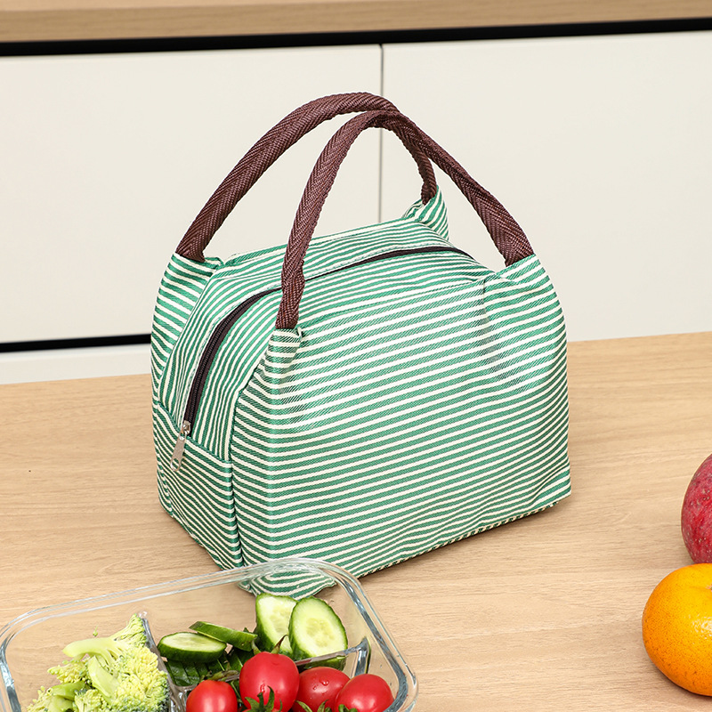 Bolsa Térmica Listrada à Prova - Food Pouch Reusable avaliação e preço