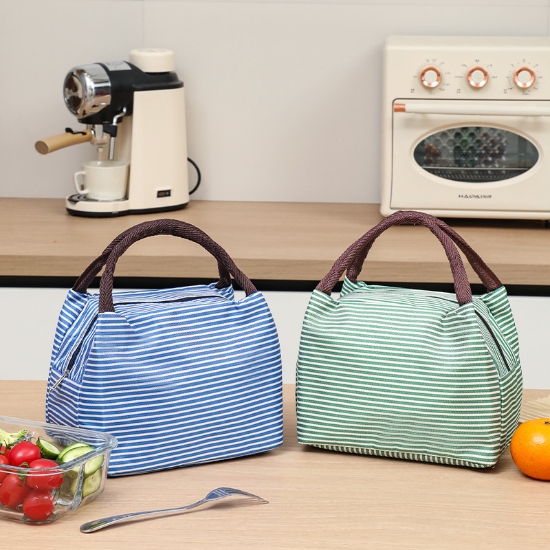 Bolsa Térmica Listrada à Prova - Food Pouch Reusable avaliação e preço