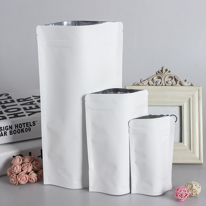 100 Sacos de Papel Branco com  - Food Pouch Reusable avaliação e preço