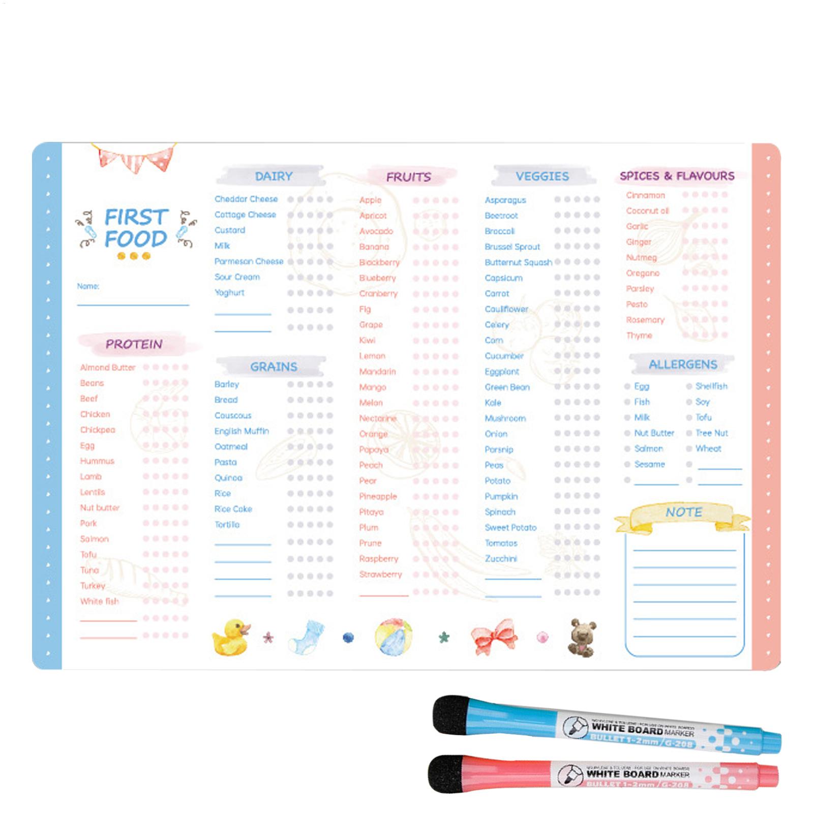 Lista de Verificação Magnética - Baby Food Tracker avaliação e preço