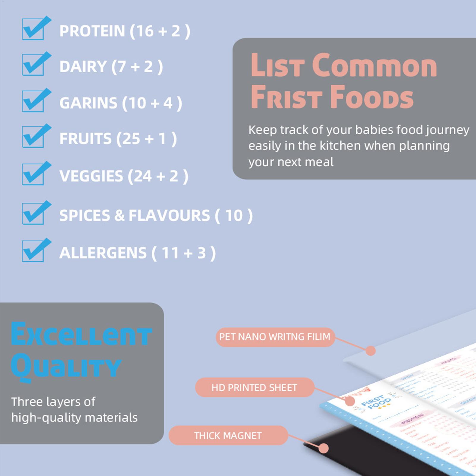 Lista de Verificação Magnética - Baby Food Tracker avaliação e preço