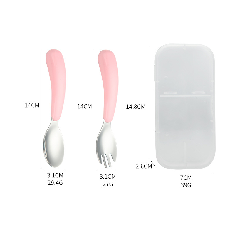 Colher, Garfo e Hashi de Aço I - Weaning Spoon Set avaliação e preço