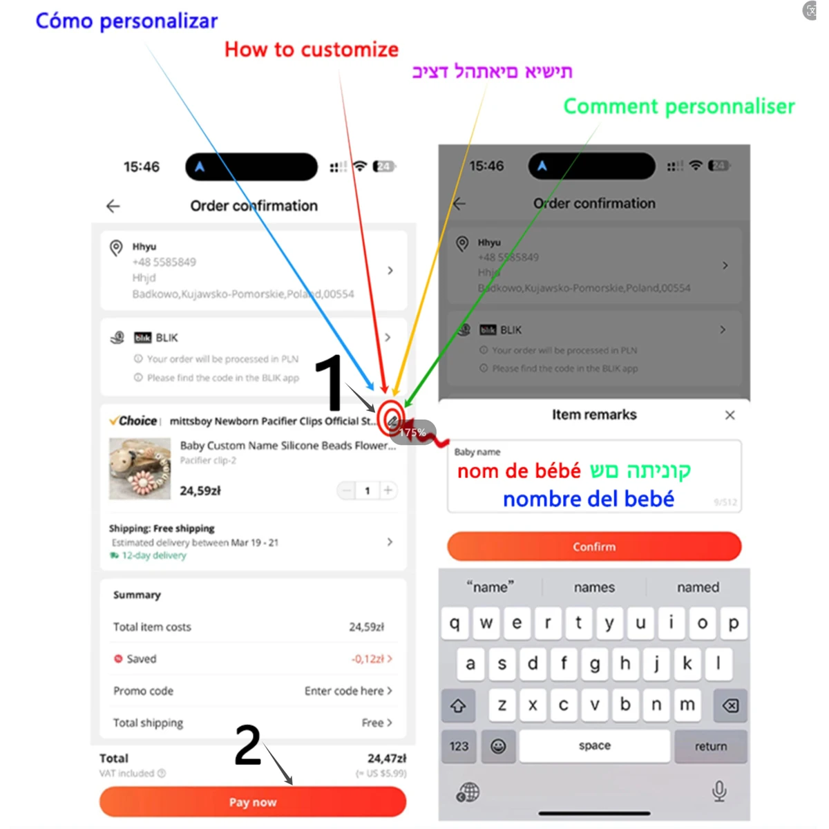 Novo nome personalizado bebê m - Baby 1 Year Food avaliação e preço