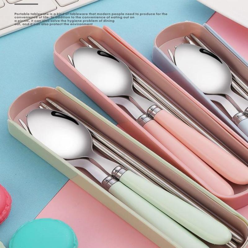 Aço inoxidável portátil estuda - Weaning Spoon Set avaliação e preço