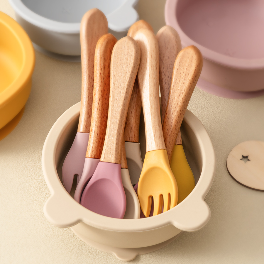 Conjunto de utensílios para ap - Weaning Spoon Set avaliação e preço
